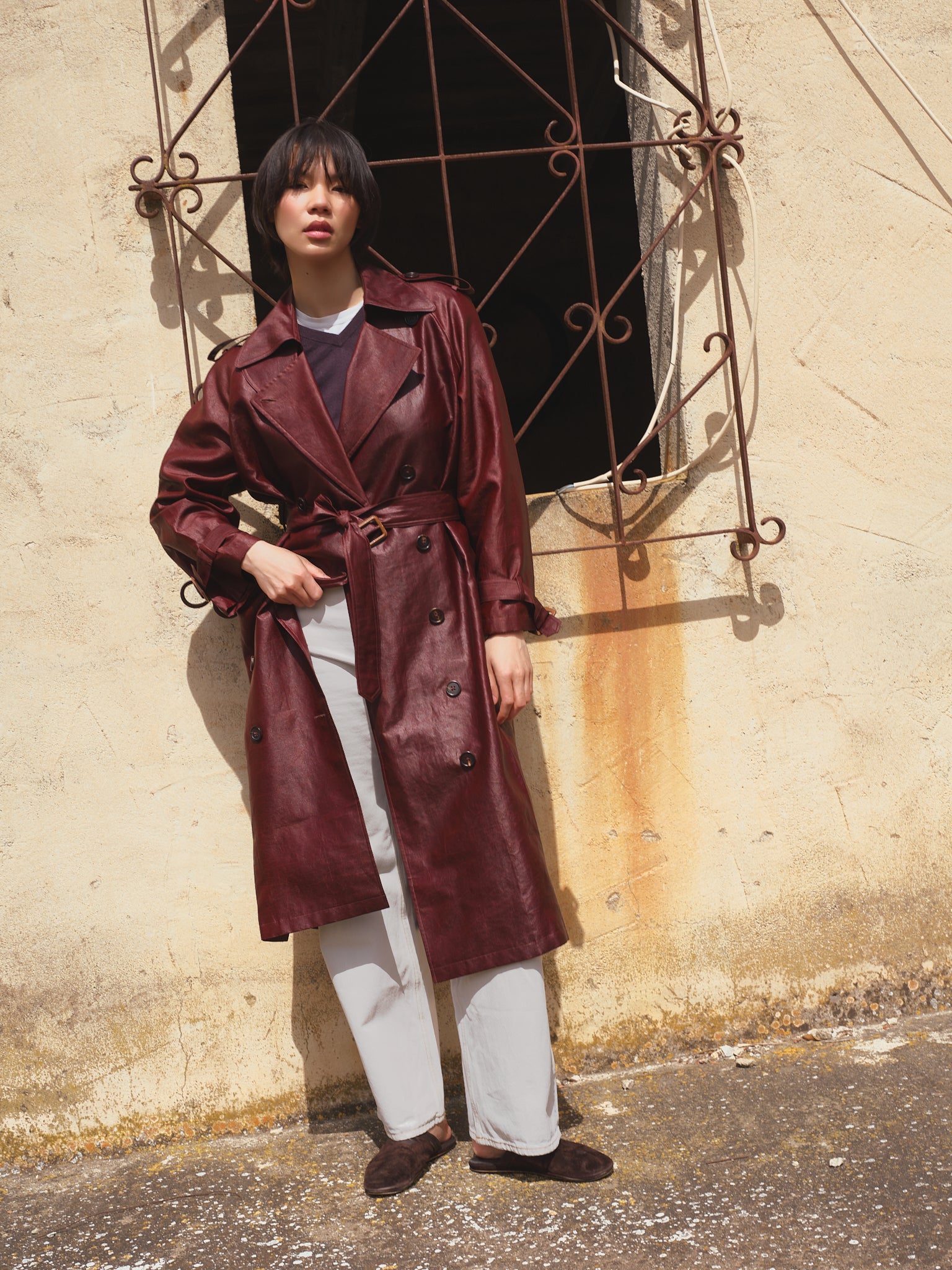 Silk Trench Coat