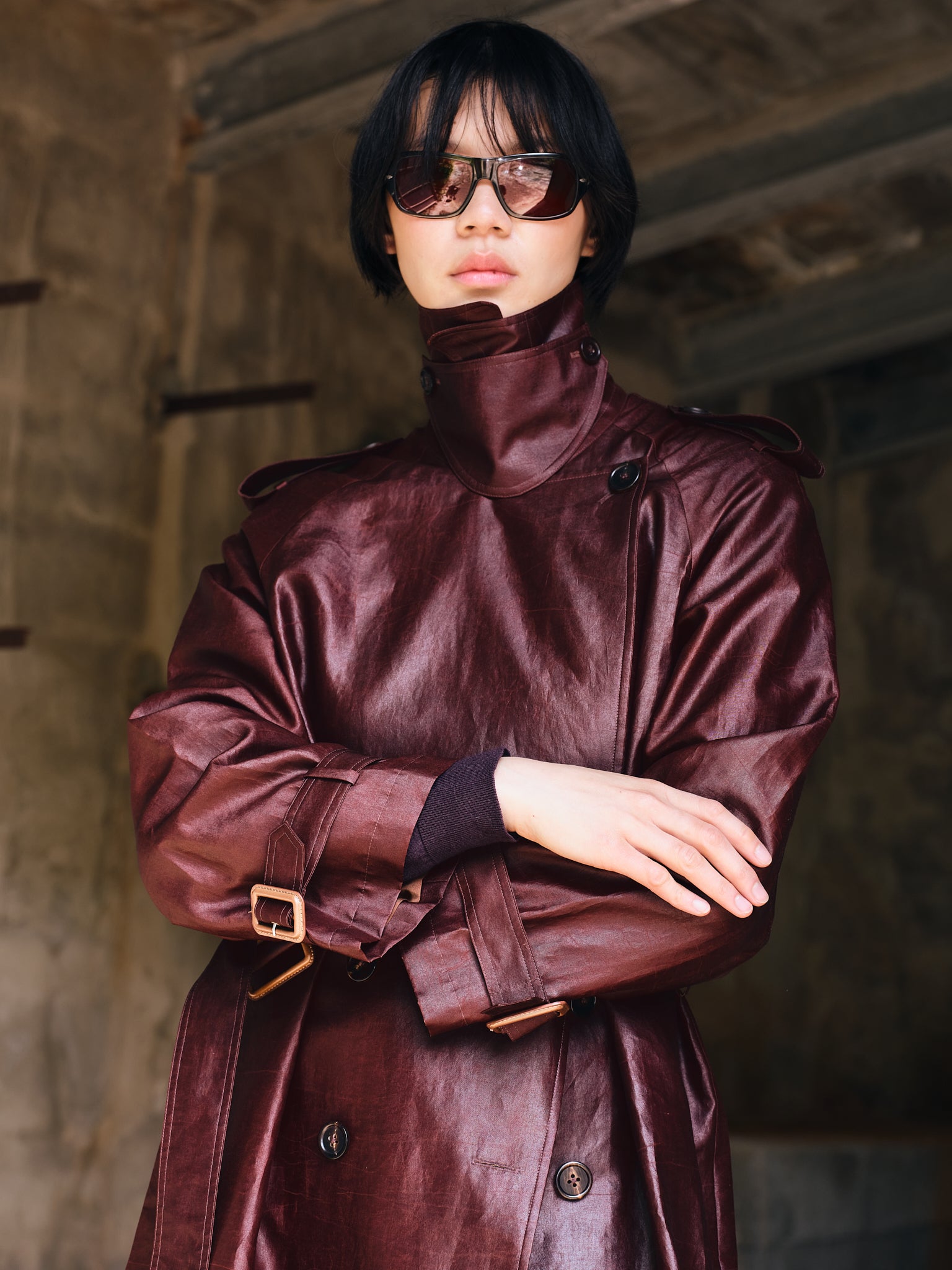 Silk Trench Coat