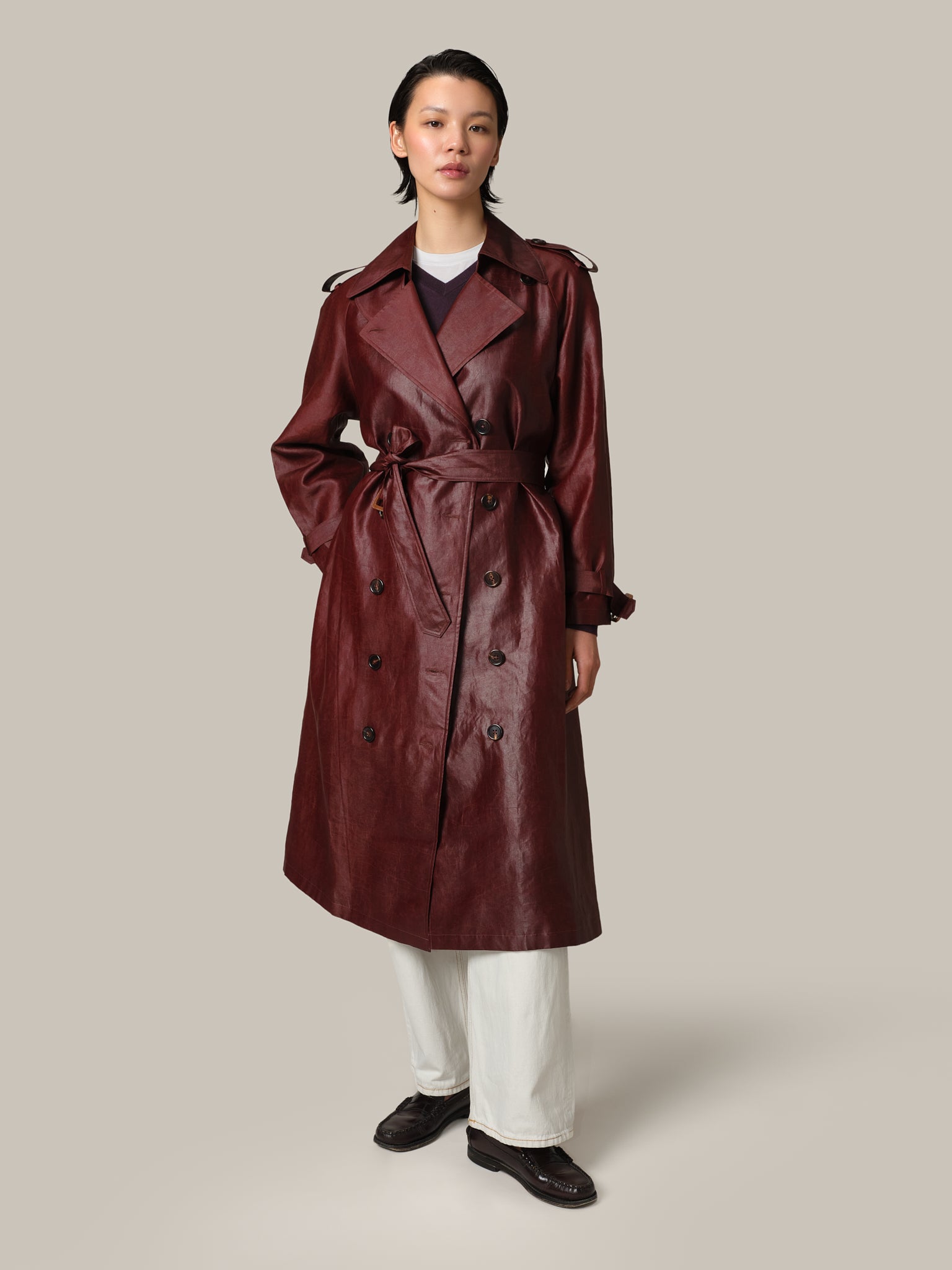 Silk Trench Coat