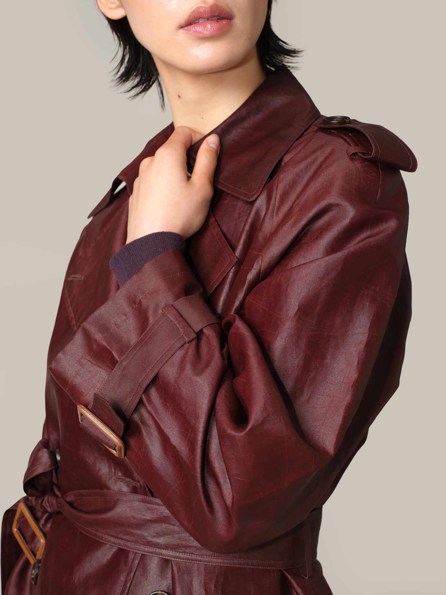 Silk Trench Coat