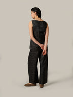 Curved Silk Trouser