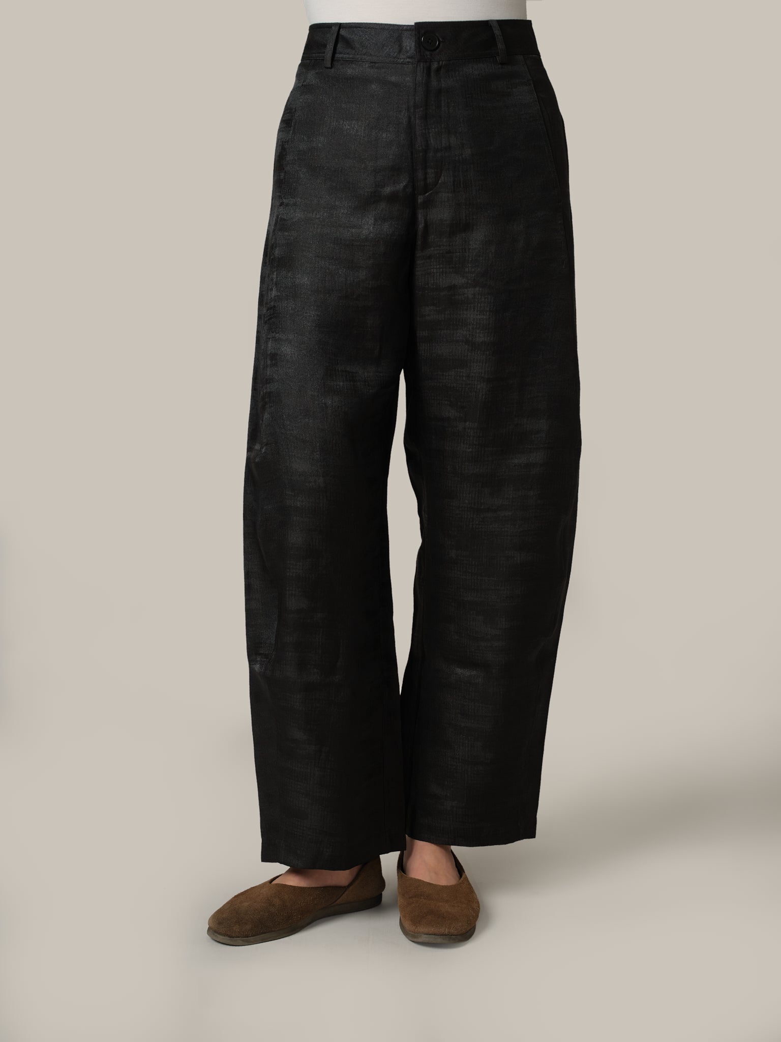 Curved Silk Trouser