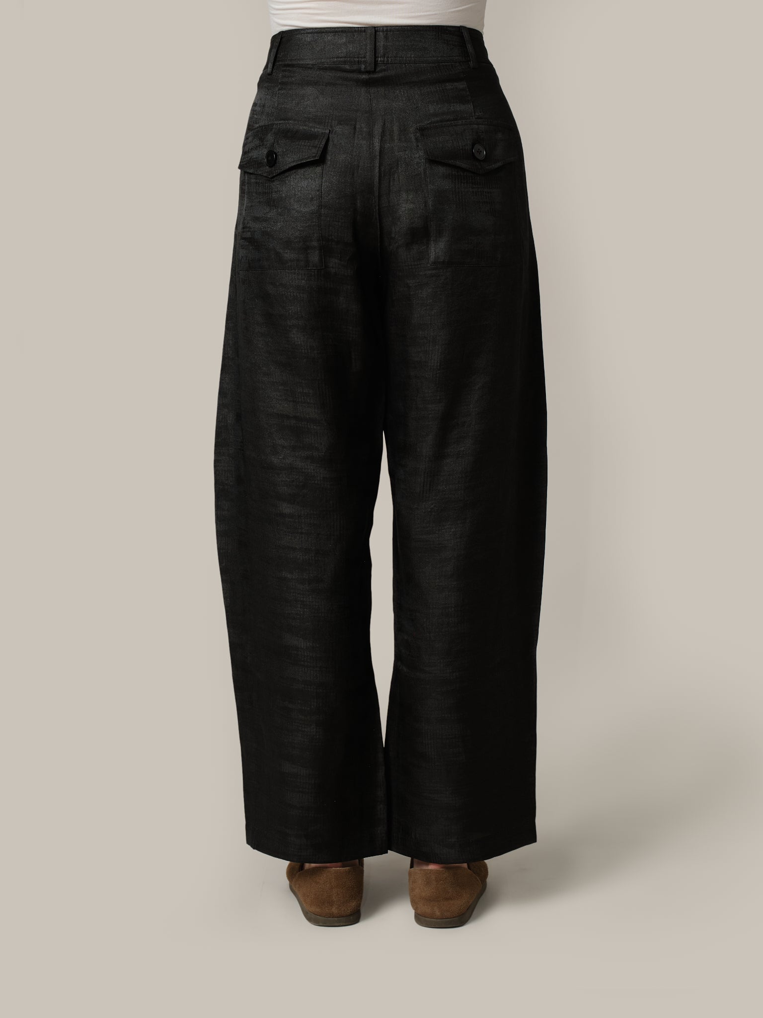 Curved Silk Trouser