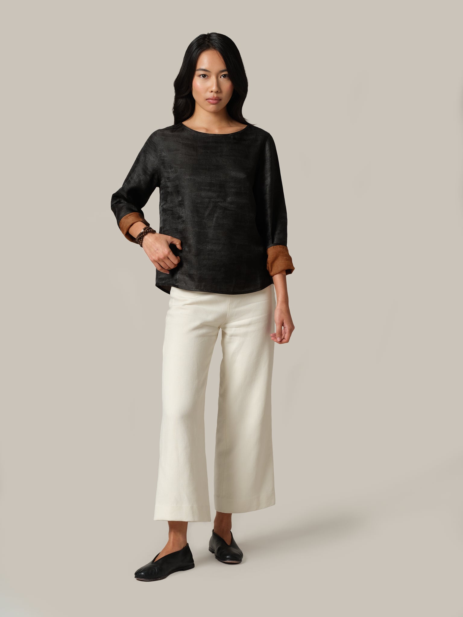 Long Sleeve Boat Neck Shirt