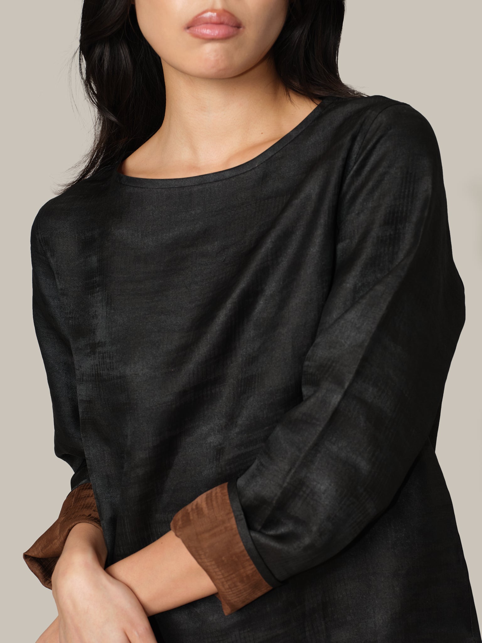 Long Sleeve Boat Neck Shirt